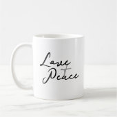Liebe und Frieden Kaffeetasse (Links)