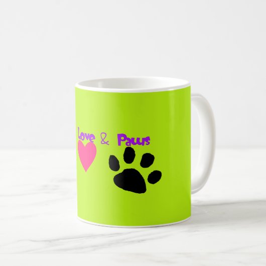 Liebe und Frieden Kaffeetasse (VorderseiteRechts)