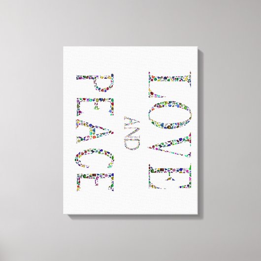 Liebe und Frieden Leinwanddruck (Vorderseite)