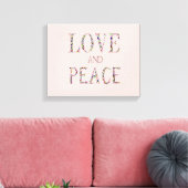 Liebe und Frieden Leinwanddruck (Insitu (Wohnzimmer))