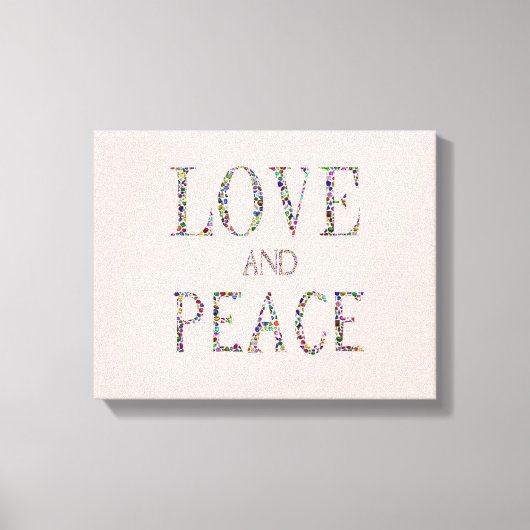 Liebe und Frieden Leinwanddruck (Vorderseite)
