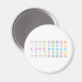 Liebe und Frieden Magnet (Vorderseite/Rückseite)