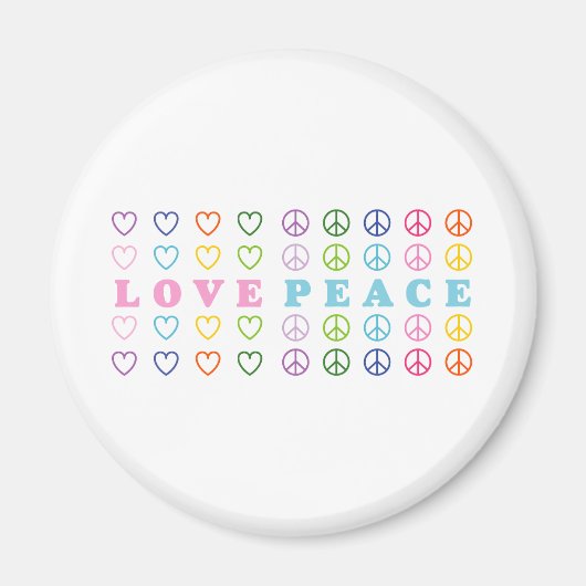 Liebe und Frieden Magnet (Vorne)