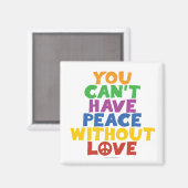 Liebe und Frieden Magnet (Vorderseite/Rückseite)