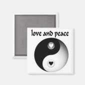 Liebe und Frieden Magnet (Vorderseite/Rückseite)