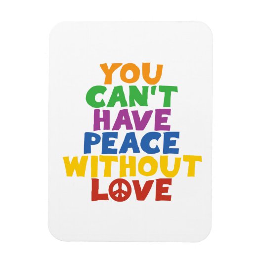 Liebe und Frieden Magnet (Vertikal)