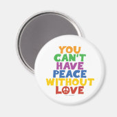 Liebe und Frieden Magnet (Vorderseite/Rückseite)