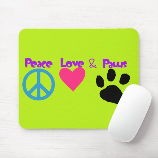 Liebe und Frieden Mousepad (Mit Mouse)