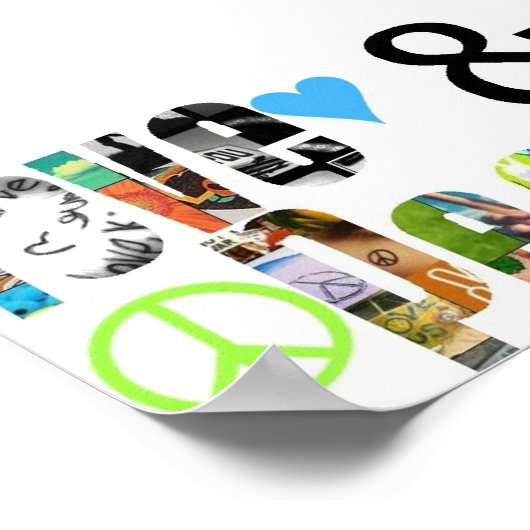 Liebe und Frieden Poster (Ecke)