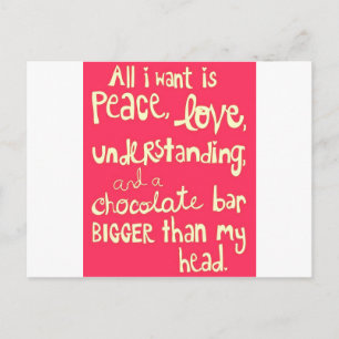 Liebe und Frieden Postkarte