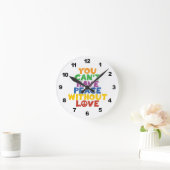 Liebe und Frieden Runde Wanduhr (Zuhause)