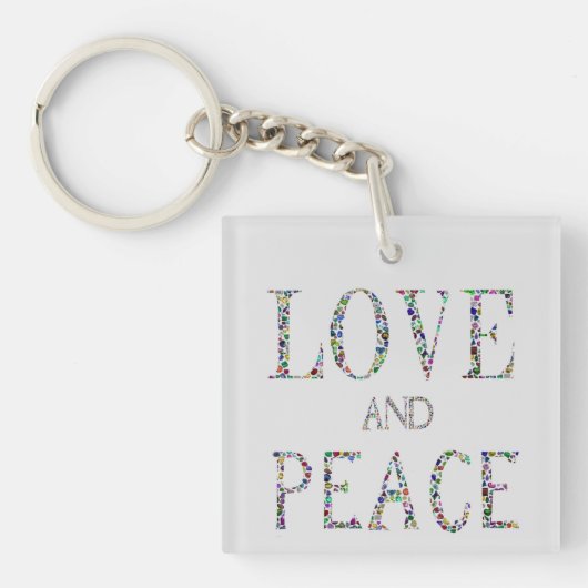Liebe und Frieden Schlüsselanhänger (Vorderseite)