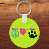 Liebe und Frieden Schlüsselanhänger (Vorderseite)