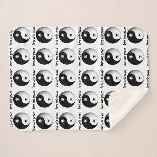 Liebe und Frieden Sherpadecke (Vorderseite (Horizontal))