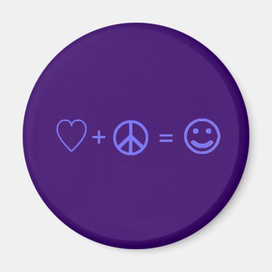 Liebe und Frieden sind Glück Magnet (Vorne)