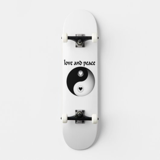 Liebe und Frieden Skateboard (Vorderseite)