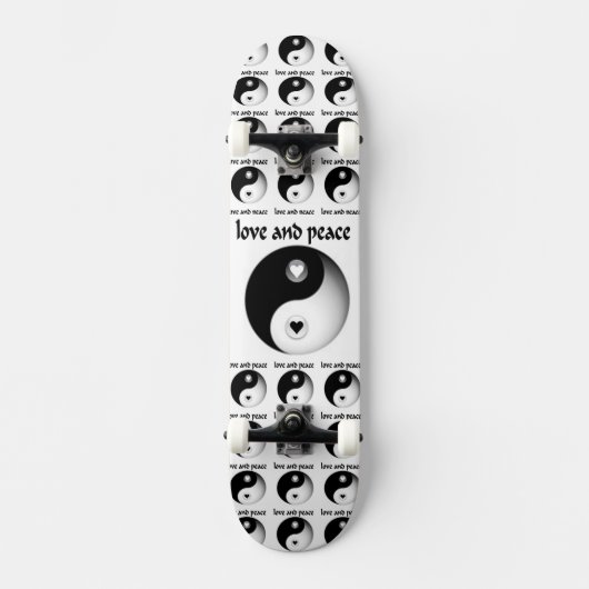 Liebe und Frieden Skateboard (Vorderseite)