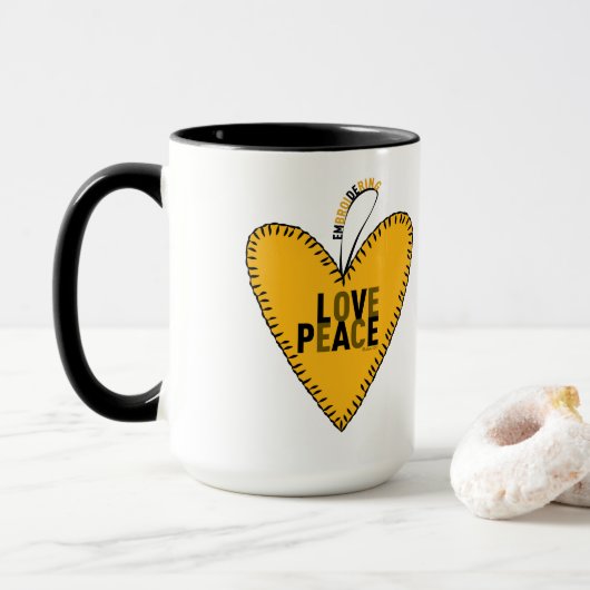 Liebe und Frieden stimulieren ・ Gelb ・ Tasse (Mit Donut)