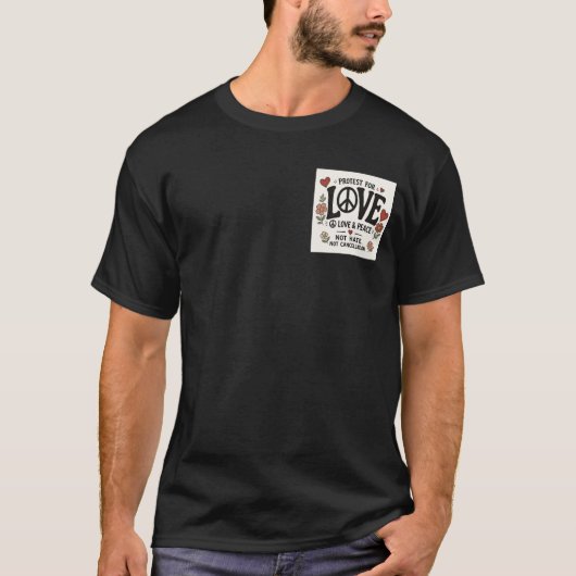 Liebe und Frieden T-Shirt (Vorderseite)