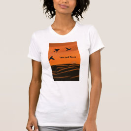 Liebe und Frieden T - Shirt der Frauen