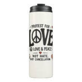Liebe und Frieden Thermosbecher (Vorderseite)