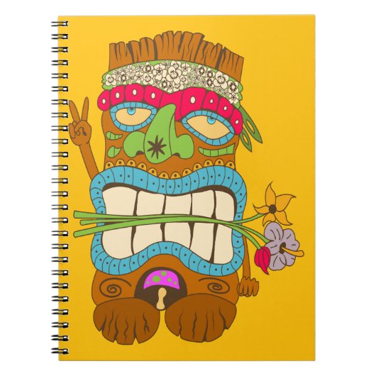 Liebe und Frieden, Tiki Hippie, Funny Notizblock (Vorderseite)