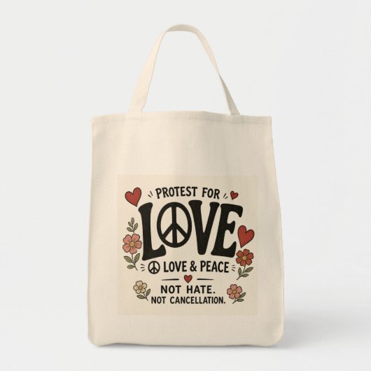 Liebe und Frieden Tragetasche (Vorne)