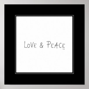 Liebe und Frieden - Wanddekoration Poster