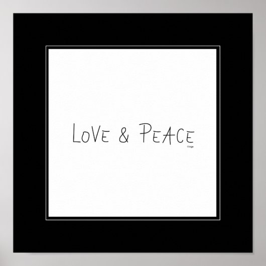 Liebe und Frieden - Wanddekoration Poster (Vorne)