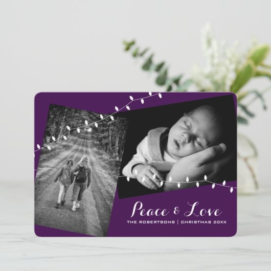 Liebe und Frieden Weihnachten Fotos Runded Edges L (Stehend Vorderseite)