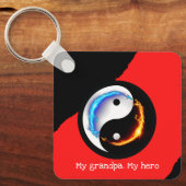 Liebe und Frieden Yin-Yang Schlüsselanhänger (Vorderseite)