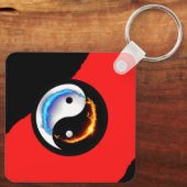 Liebe und Frieden Yin-Yang Schlüsselanhänger (Rückseite)