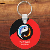 Liebe und Frieden Yin-Yang Schlüsselanhänger (Vorderseite)