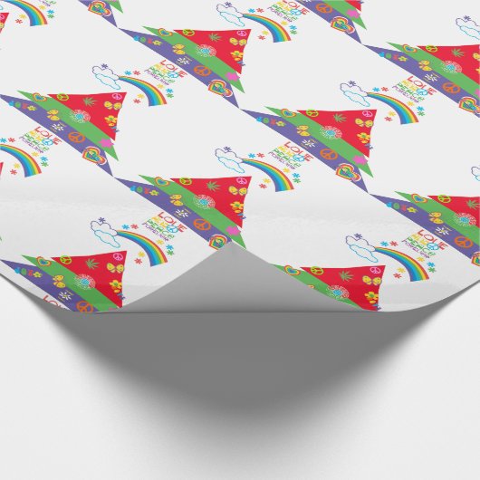 Liebe und Friedensfür immer Weihnachten Geschenkpapier (Ecke)