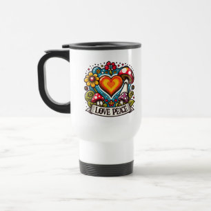 Liebe und Friedensherz - Inspiration Reisebecher