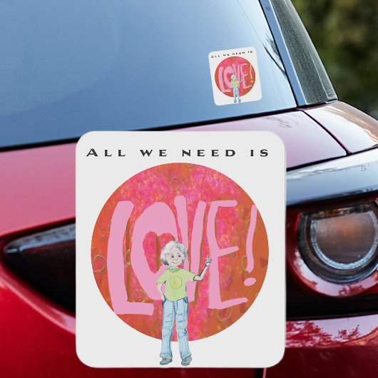 Liebe und Friedenskleber Aufkleber