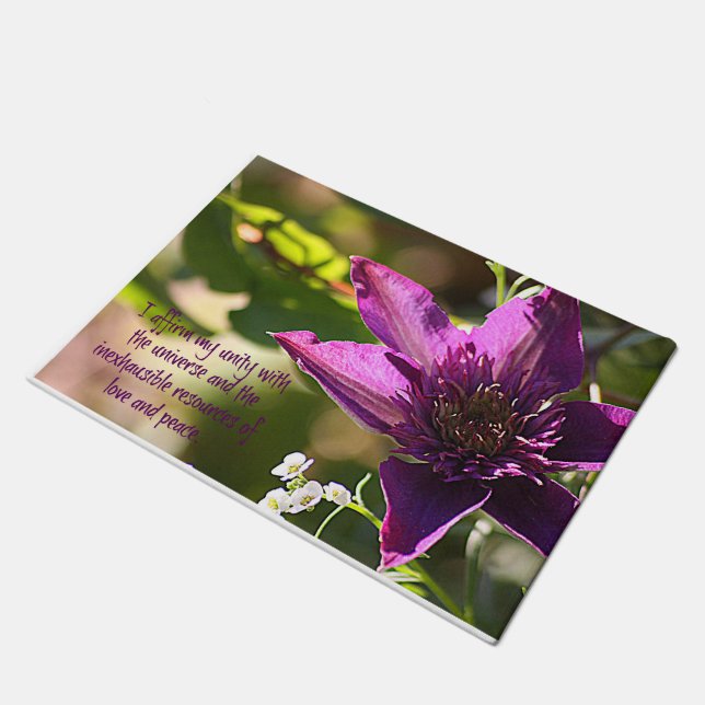 Liebe und Friedenstür-Matte Fußmatte (Schrägansicht)