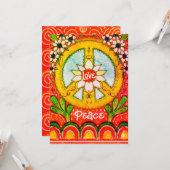 Liebe und Friedenszeichen - flatter Grußkarte Karte (Vorderseite/Rückseite Beispiel)