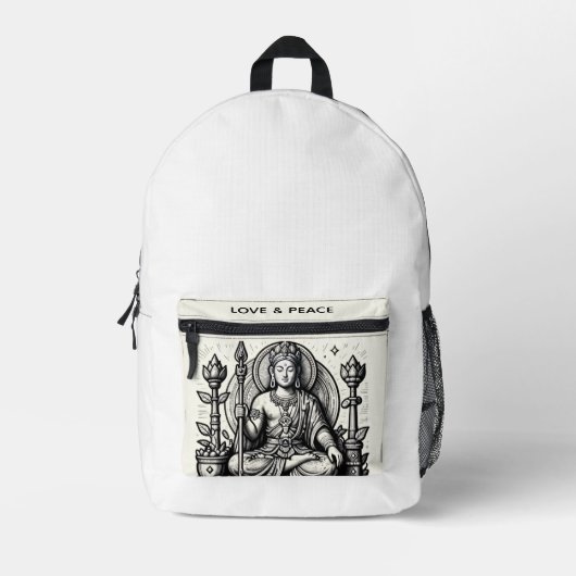 Liebe und friedliche Ruhe Bedruckter Rucksack (Vorderseite)