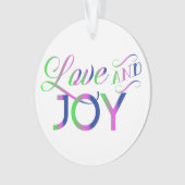 Liebe und fröhliche Einrichtung Ornament (Vorderseite)