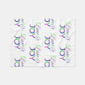 Liebe und fröhliches Fleeceblanket Fleecedecke (Vorderseite (Horizontal))