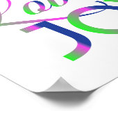 Liebe und fröhliches Poster (Ecke)