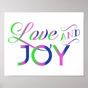 Liebe und fröhliches Poster