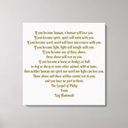 Liebe und Geist Leinwanddruck (Vorderseite)