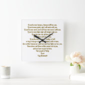 Liebe und Geist Quadratische Wanduhr (Zuhause)