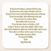 Liebe und Geist Rechteckiger Pappuntersetzer (Vorderseite)