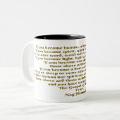 Liebe und Geist Zweifarbige Tasse (Vorderseite Links)