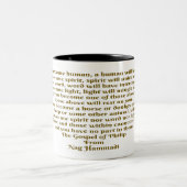 Liebe und Geist Zweifarbige Tasse (Mittel)