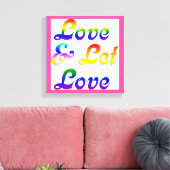 LIEBE UND GELASSEN LIEBE LEINWANDDRUCK (Insitu (Wohnzimmer))