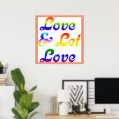 LIEBE UND GELASSEN LIEBE POSTER (Heimbüro)